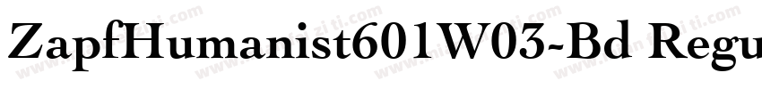 ZapfHumanist601W03-Bd Regular字体转换